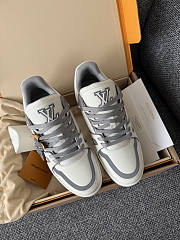 Colestore Louis Vuitton LV Trainer Sneaker White Plain calf leather/Monogram-embossed calf leather - 2