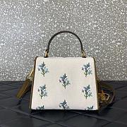 Colestore Valentino Garavani Vsling Small Handbag In Linen With Embroidery  Natural/multicolor 22x17x9cm - 6