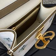 Colestore Valentino Garavani Vsling Small Handbag In Linen With Embroidery  Natural/multicolor 22x17x9cm - 5