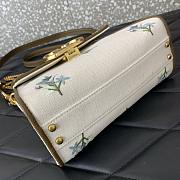 Colestore Valentino Garavani Vsling Small Handbag In Linen With Embroidery  Natural/multicolor 22x17x9cm - 2