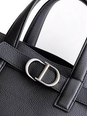 Colestore Dior Small Dior Normandie Tote Bag Black Grained Calfskin 38 x 29 x 16 cm - 2