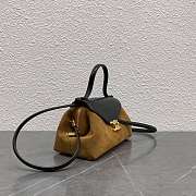 Colestore Celine Small Flair Bag in Suede Calfskin and Glossy Lambskin CAMEL / BLACK 24 x 12 x 9 CM - 6