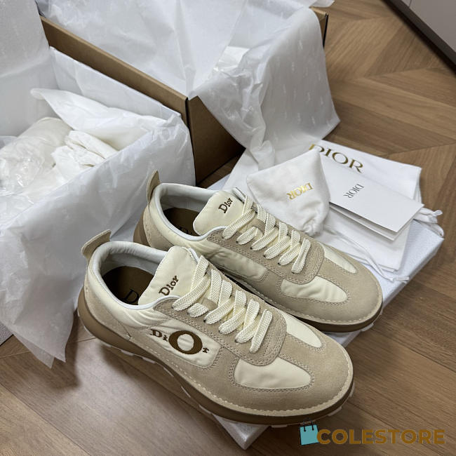 Colestore Dior Squash Sneaker Trench Suede Calfskin and White Technical Fabric - 1