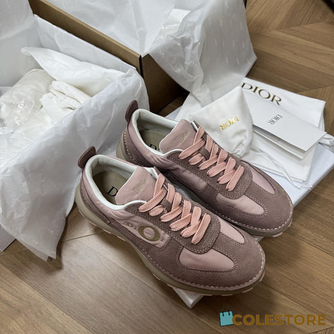 Colestore Dior Squash Sneaker Rose Tendre Suede Calfskin and Technical Fabric - 1