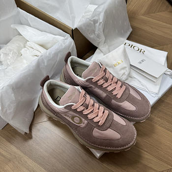 Colestore Dior Squash Sneaker Rose Tendre Suede Calfskin and Technical Fabric