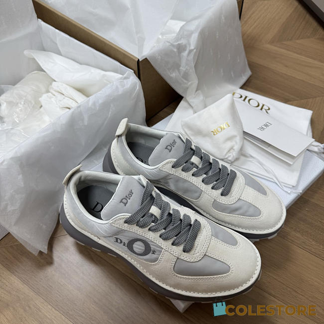 Colestore Dior Squash Sneaker Gray Suede Calfskin and Technical Fabric - 1