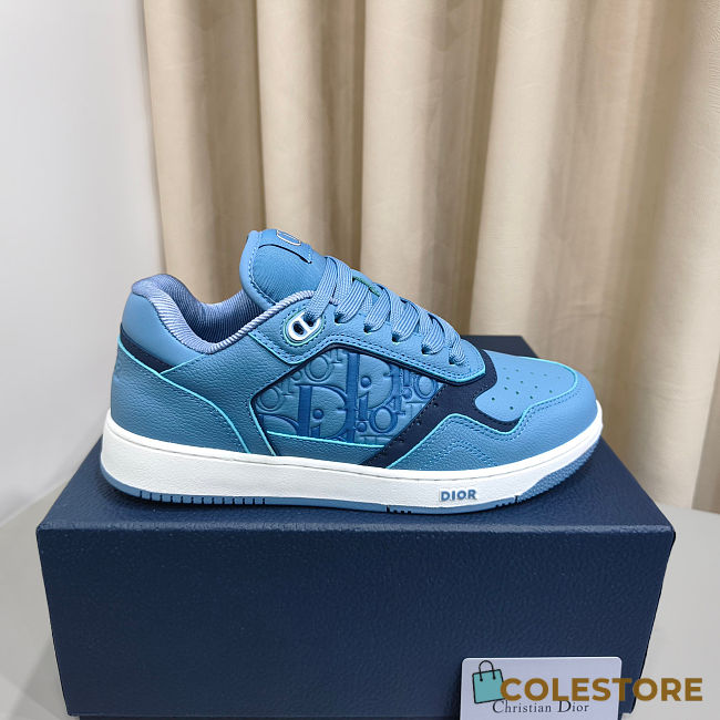 Colestore Dior B27 Uptown Low-Top Sneaker Light Blue Grained Calfskin and Light Blue Dior Gravity Grained Leather - 1