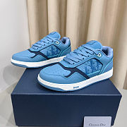 Colestore Dior B27 Uptown Low-Top Sneaker Light Blue Grained Calfskin and Light Blue Dior Gravity Grained Leather - 6