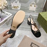 Colestore Gucci Horsebit 55 Patent Leather Slingback Pumps Black - 4