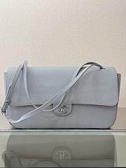 	 Colestore Chanel Fall Winter 2026 Maxi bag with flap Grained calfskin and Silver metal Grey 19.5 x 32 x 10cm - 1