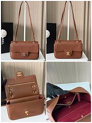 	 Colestore Chanel FALL WINTER 2026 PRE-COLLECTION MINI FLAP BAG Grained Calfskin & Gold/Sliver-Tone Metal Camel 13 x 20 x 6cm - 1