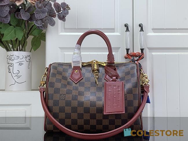 Colestore Louis Vuitton Speedy Soft 25 Damier Ebène / Monogram Rouge 25 x 19 x 15 cm - 1