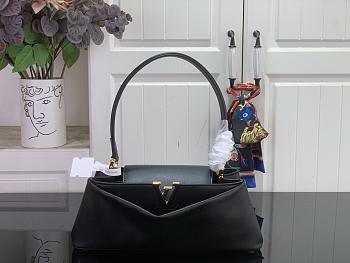 	 Colestore Louis Vuitton Capucines Edito Black Calfskin-leather 33 x 12 x 8.5 cm