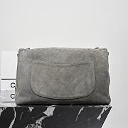 	 Colestore Chanel Fall Winter 2026 Pre-Collection Maxi Flap bag Suede Calfskin & Gold-Tone Metal Dark Gray 26 x 38.5 x 11cm - 4