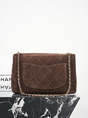 	 Colestore Chanel Fall Winter 2026 Pre-Collection Maxi Flap bag Suede Calfskin & Gold-Tone Metal Dark Brown 26 x 38.5 x 11cm - 3
