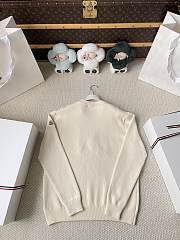 Colestore  Moncler White Ivory Monogram Cotton Blend Jumper - 3