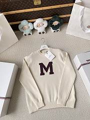 Colestore  Moncler White Ivory Monogram Cotton Blend Jumper - 2