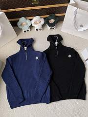 Colestore  Moncler Logo Rib Wool Turtleneck Cobalt Blue/Black - 5