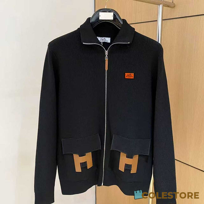 Colestore Hermes Wool Knit Jacket Black - 1