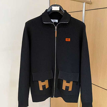 Colestore Hermes Wool Knit Jacket Black