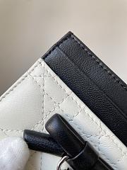 Colestore Dior Qixi Lady Dior Freesia Card Holder Two-Tone Latte and Black Cannage Lambskin 10.5 x 8 x 0.5 cm - 3