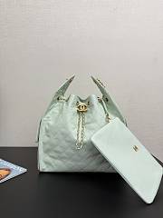 Colestore Chanel 25 Medium Handbag Grained Calfskin & Gold-Tone Metal Light Green 40x30x15cm - 5