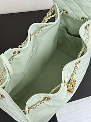 Colestore Chanel 25 Medium Handbag Grained Calfskin & Gold-Tone Metal Light Green 40x30x15cm - 3