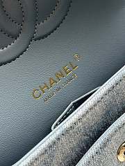 Colestore Chanel Classic 11.12 Handbag Blue Denim & Silver-Tone Metal  15.5 x 25.5 x 6.5cm - 6