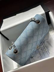 Colestore Chanel Classic 11.12 Handbag Blue Denim & Silver-Tone Metal  15.5 x 25.5 x 6.5cm - 5
