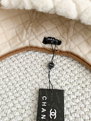 Colestore Chanel Quilted Hat Suede & Shearling Lambskin, Brown & White - 6