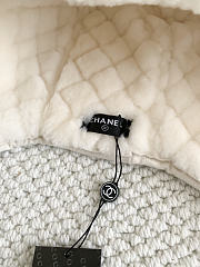 	 Colestore Chanel Quilted Hat Suede & Shearling Lambskin, White - 6