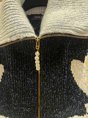 Colestore Louis Vuitton Zippered Knitted Blouson dark blue  - 2