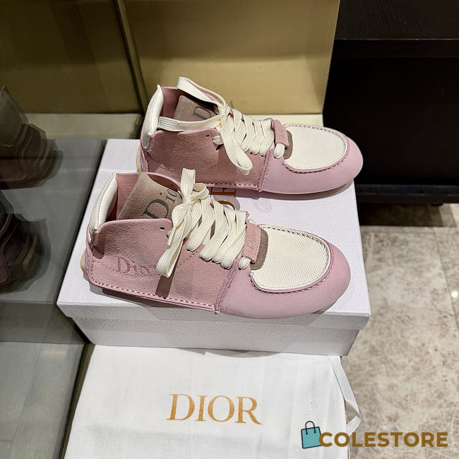 Colestore Dior Roadie Lace-Up Boot Soupir Pink Suede Calfskin  - 1