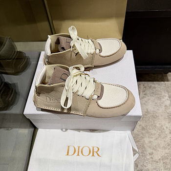 Colestore Dior Roadie Lace-Up Boot Beige Suede Calfskin