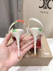 Colestore Christian Louboutin Rosa Z Strass Botanica 100 mm Sandals - Botanica printed suede - Multicolor  - 5