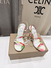 Colestore Christian Louboutin Rosa Z Strass Botanica 100 mm Sandals - Botanica printed suede - Multicolor  - 2