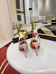 Colestore Christian Louboutin Cassia Lace Up 100 mm Strappy pumps - Botanica printed crepe satin - Multicolor - 6