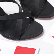 Colestore Christian Louboutin Mulazee Cross 100 mm Mules - Kid leather - Black - Women - 2