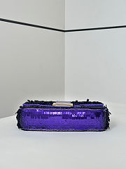 Colestore Fendi Baguette Iconic medium Purple Sequins 27 x 15 x 6cm - 6