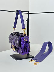 Colestore Fendi Baguette Iconic medium Purple Sequins 27 x 15 x 6cm - 5