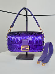 Colestore Fendi Baguette Iconic medium Purple Sequins 27 x 15 x 6cm - 4