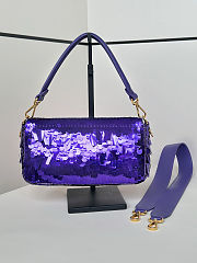 Colestore Fendi Baguette Iconic medium Purple Sequins 27 x 15 x 6cm - 3