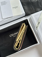 Colestore Celine Compact Wallet Triomphe Stamp In Supple Grained Calfskin SOFT TAN / SOFT CREAM 10.5 x 8 x 2cm - 6