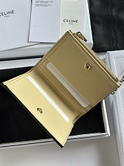 Colestore Celine Compact Wallet Triomphe Stamp In Supple Grained Calfskin SOFT TAN / SOFT CREAM 10.5 x 8 x 2cm - 4