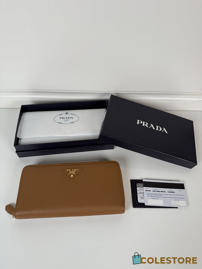 Colestore  Prada Caramel Large Leather Wallet 20 x 10.3cm - 1