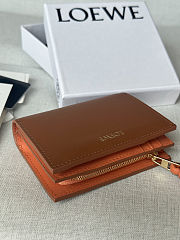 Colestore  Loewe Knot compact wallet in shiny nappa calfskin Brown 11.5 x 8.5cm - 5
