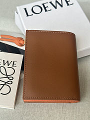 Colestore  Loewe Knot compact wallet in shiny nappa calfskin Brown 11.5 x 8.5cm - 4