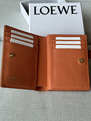 Colestore  Loewe Knot compact wallet in shiny nappa calfskin Brown 11.5 x 8.5cm - 3