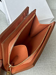 Colestore  Loewe Knot compact wallet in shiny nappa calfskin Brown 11.5 x 8.5cm - 2