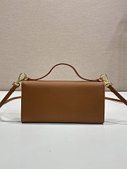 Colestore Prada Saffiano leather wallet with shoulder strap Cognac 20 x 9.5 cm - 3